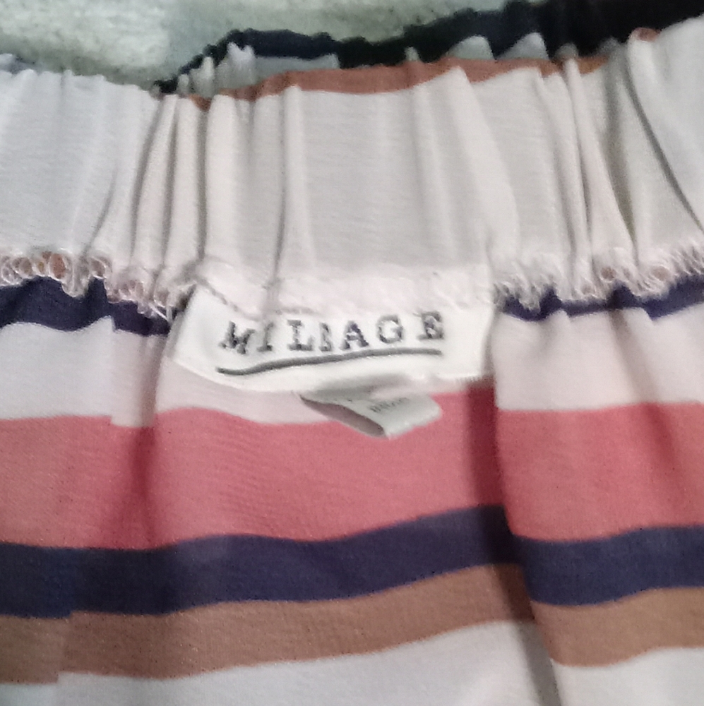 Sheer rose stripped blouse